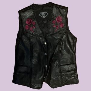 Genuine Buffalo Leather Biker Vest